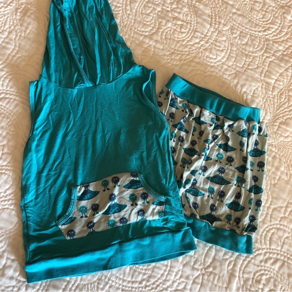 Kickee Pants Tank Hoodie & Short Set